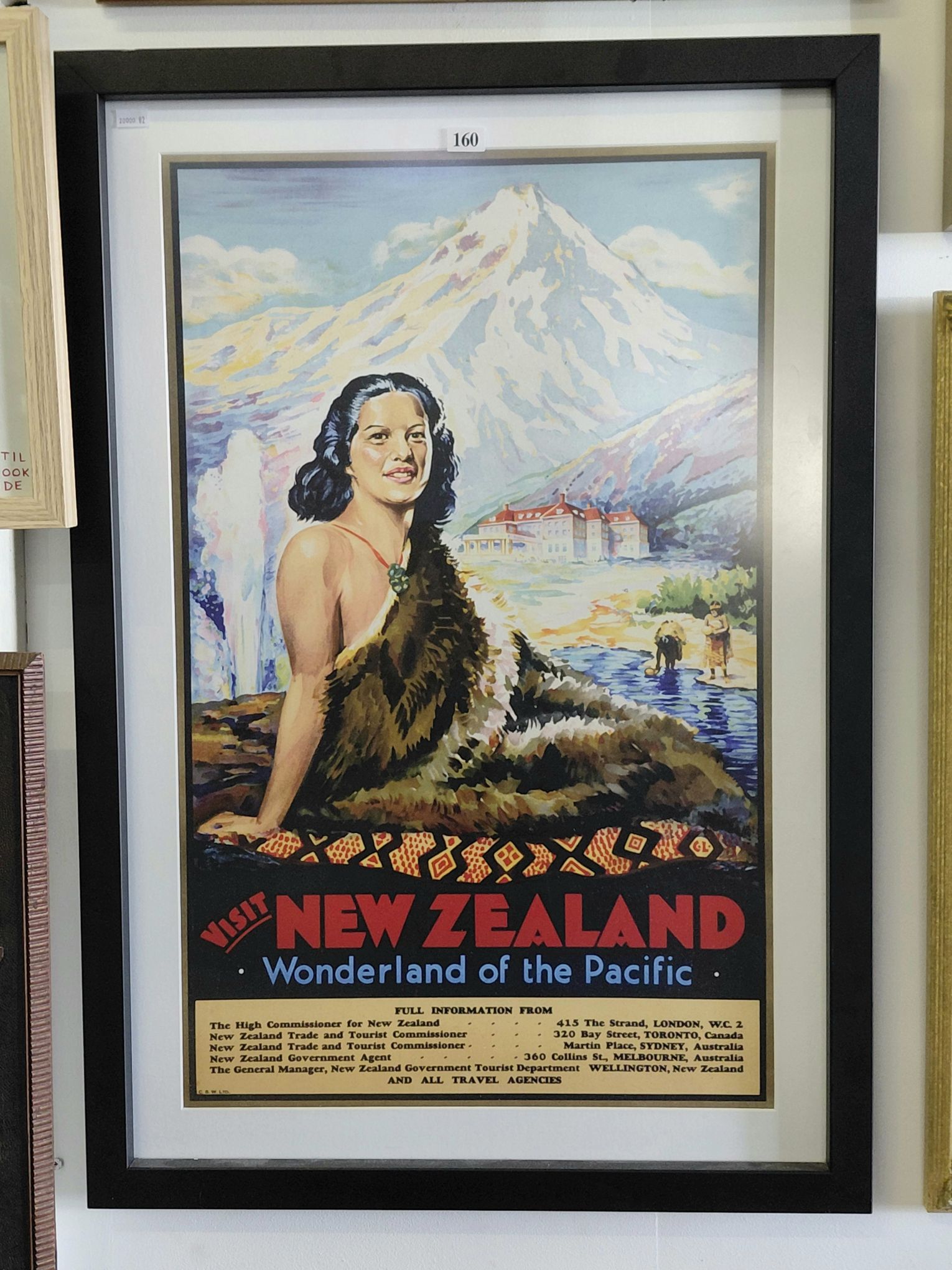 160 · FRAMED NEW ZEALAND POSTER