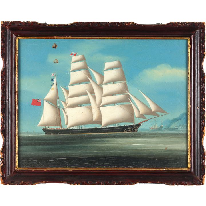Chinese Artist Unknown 'A British clipper off a China trade port'