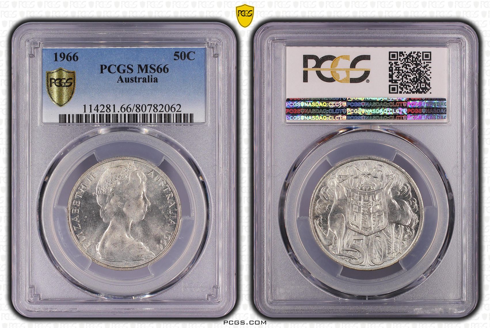 Fifty Cent, 1966, PCGS MS66