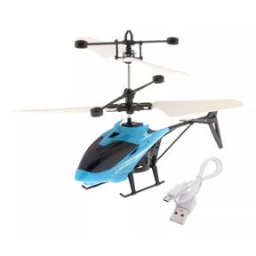 Flying Helicopter Remote Control Rechargeable with Infra Red Sensor 3 Color Blue 4 years |