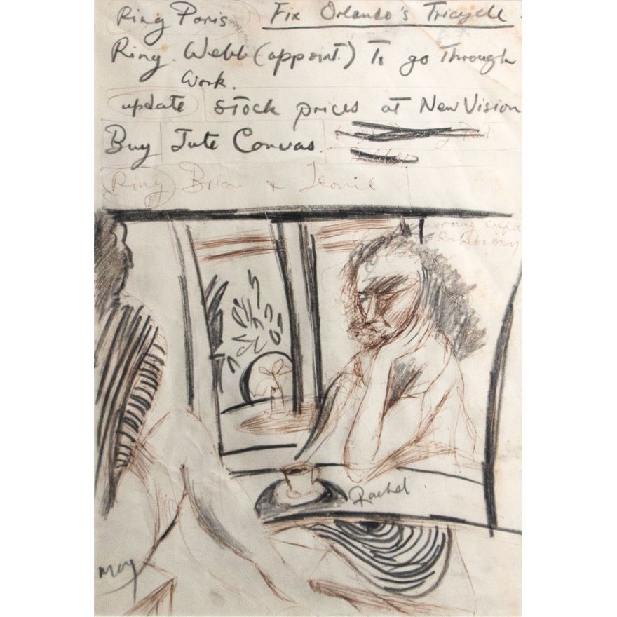 Philip Clairmont  'Morning Coffee, Rachel & Mary (to do list)'