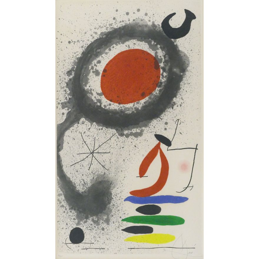 Joan Miro ''Soleil Ebouillante'' 1969 Etching