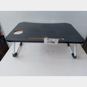 POWERUP FOLDABLE LAPTOP STAND WITH CUP HOLDER - BLACK