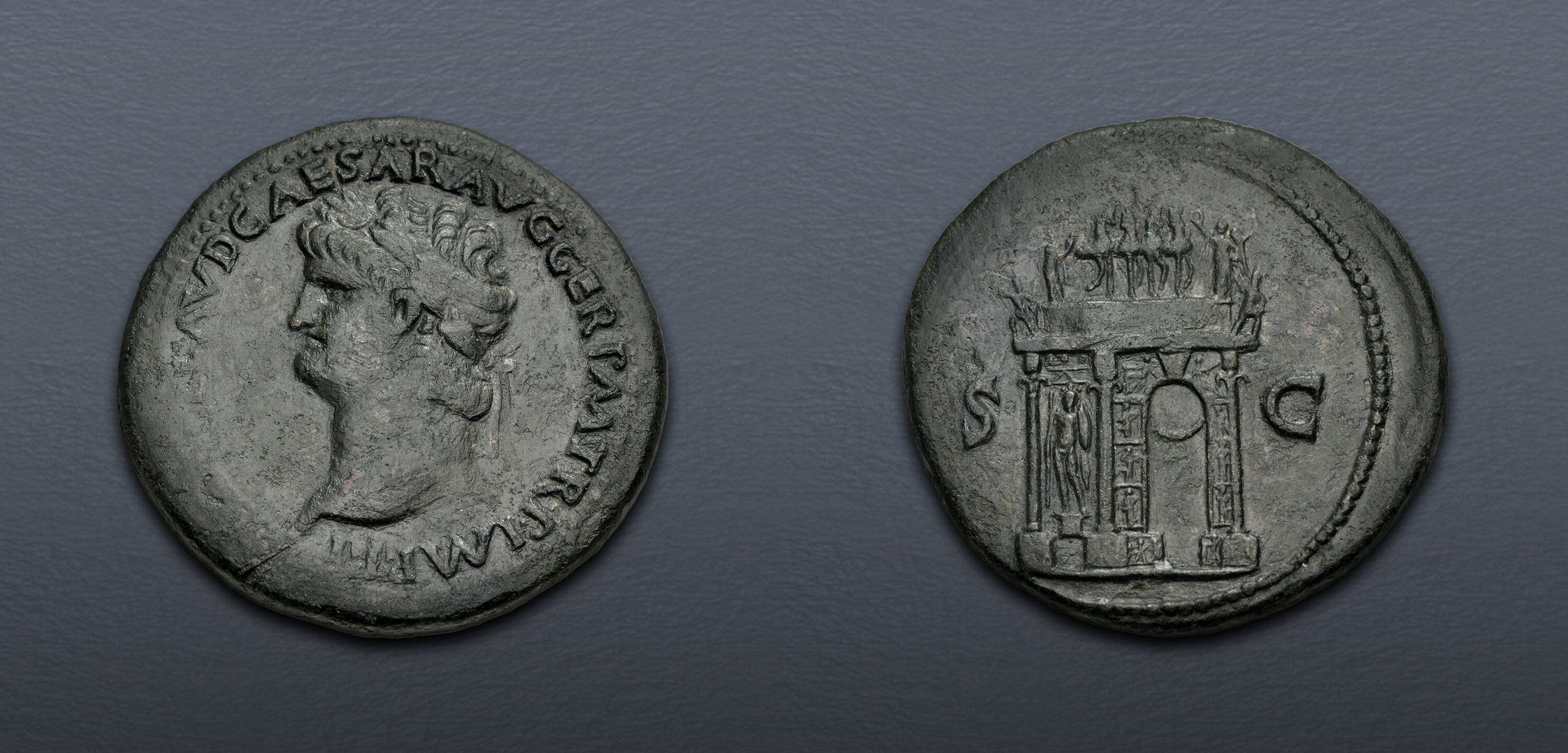64 Ad Rome Ruler Nero. AD 54-68. Æ Sestertius (35.5mm, 24.80 g, 5h). Rome mint. Struck ...