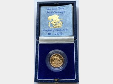 1988 ELIZABETH II PROOF GOLD HALF SOVEREIGN