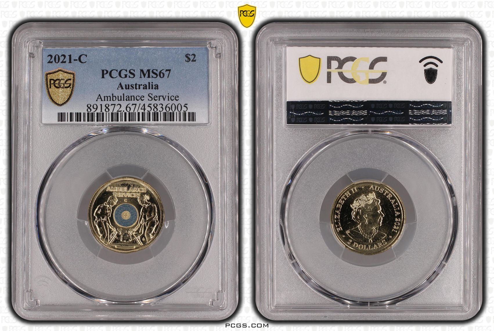 Ambulance Service Colourised, Two Dollar, 2021-C, PCGS MS67