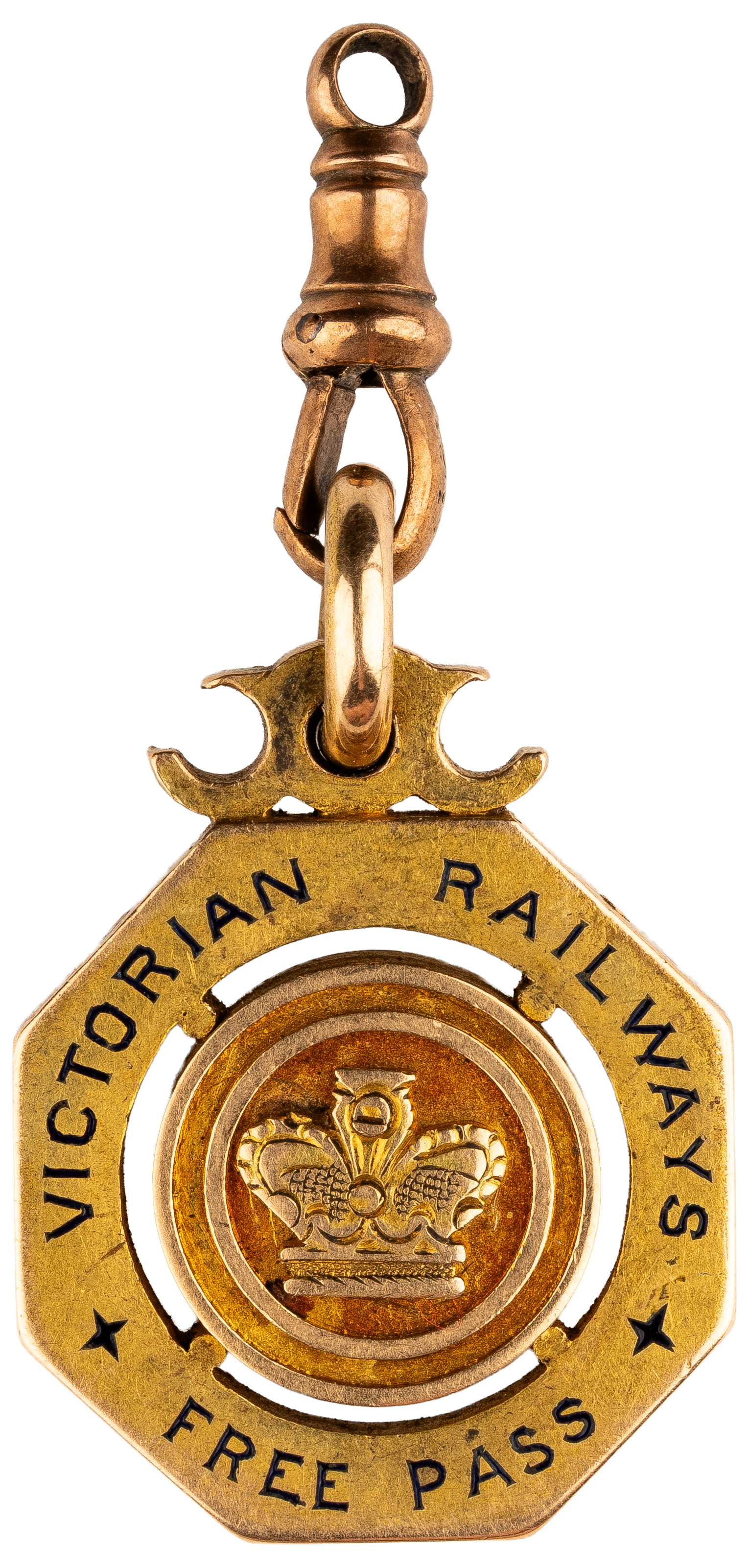 Victorian Railways, Free Pass - General Manager Main Line RLY, Tasmania, C.1886, gVF
