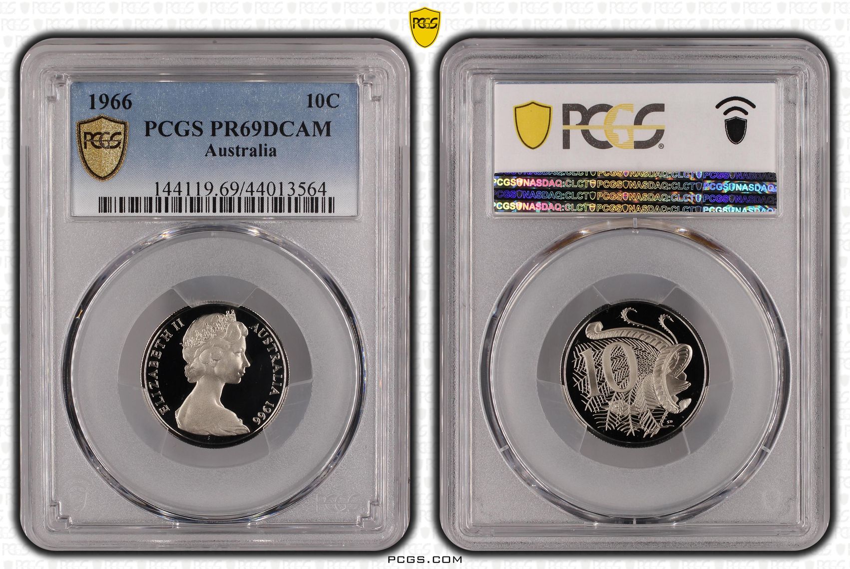 1966 Australia Ten Cent, 10c PCGS - PR69DCAM -564