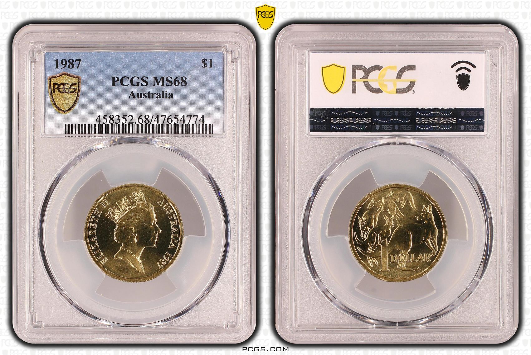 Elizabeth II, One Dollar, 1987, PCGS MS68