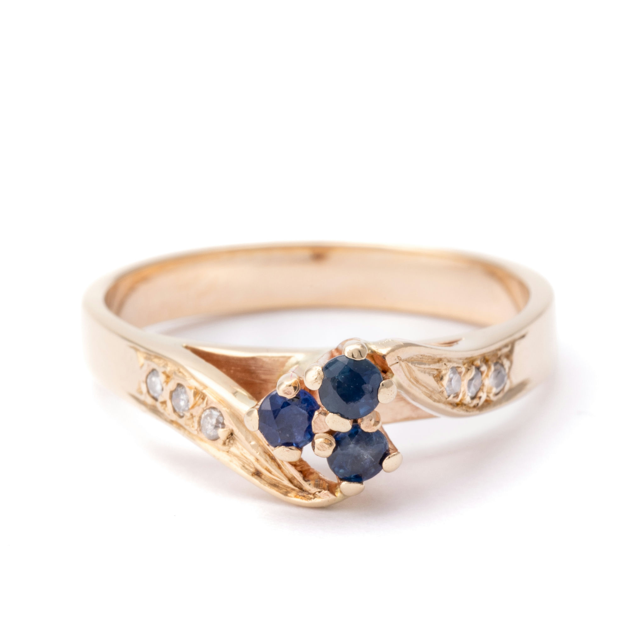 Sapphire & Diamond Ring 9ct Gold,