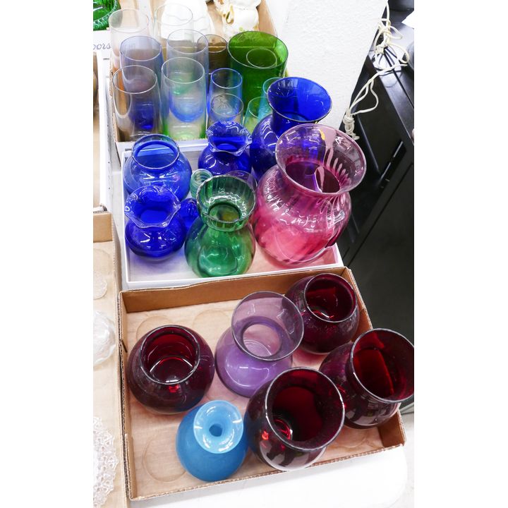 3 Boxes Colored Glass