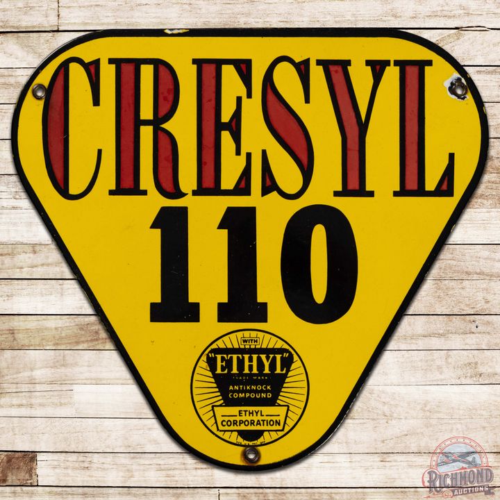Nice Cresyl Ethyl 110 Gasoline Single Sided Porcelain Pump Plate
