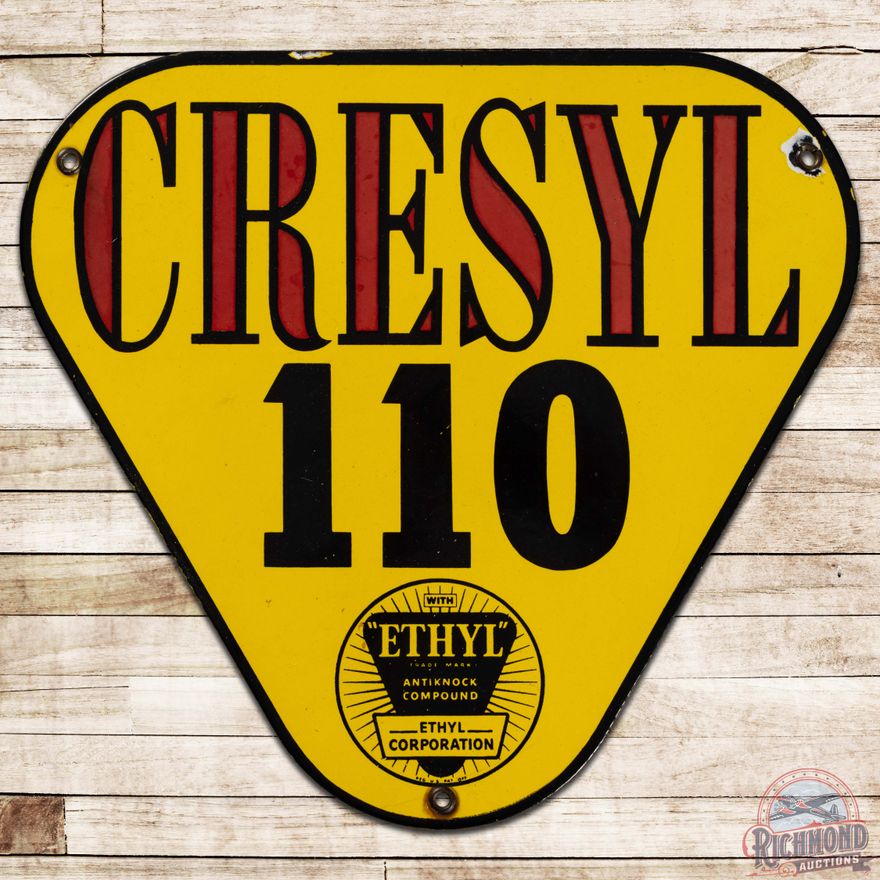 Nice Cresyl Ethyl 110 Gasoline Single Sided Porcelain Pump Plate