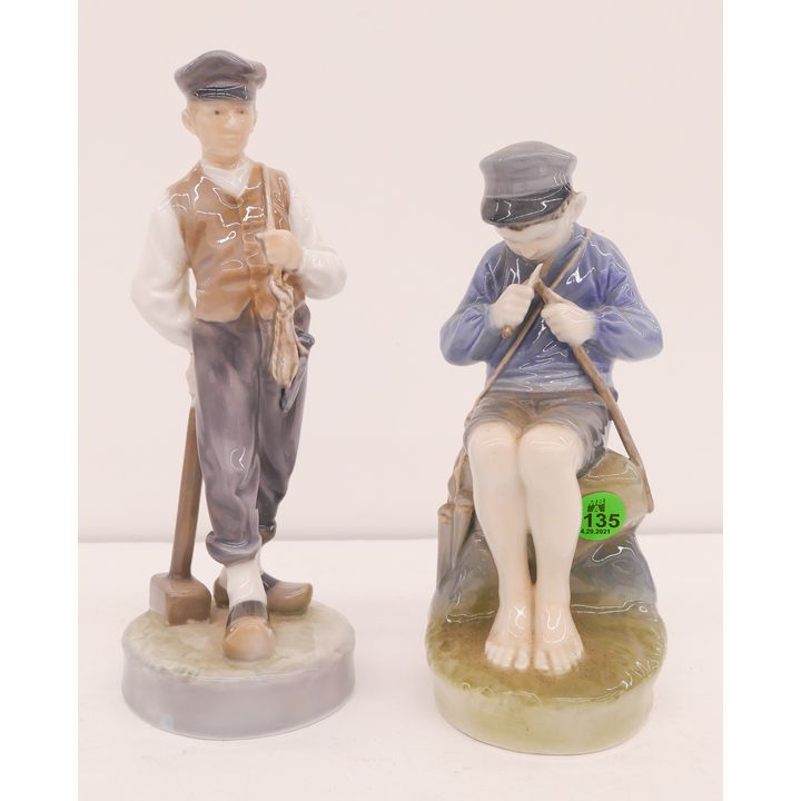2pc Royal Copenhagen Boy Figures- 905 & 620