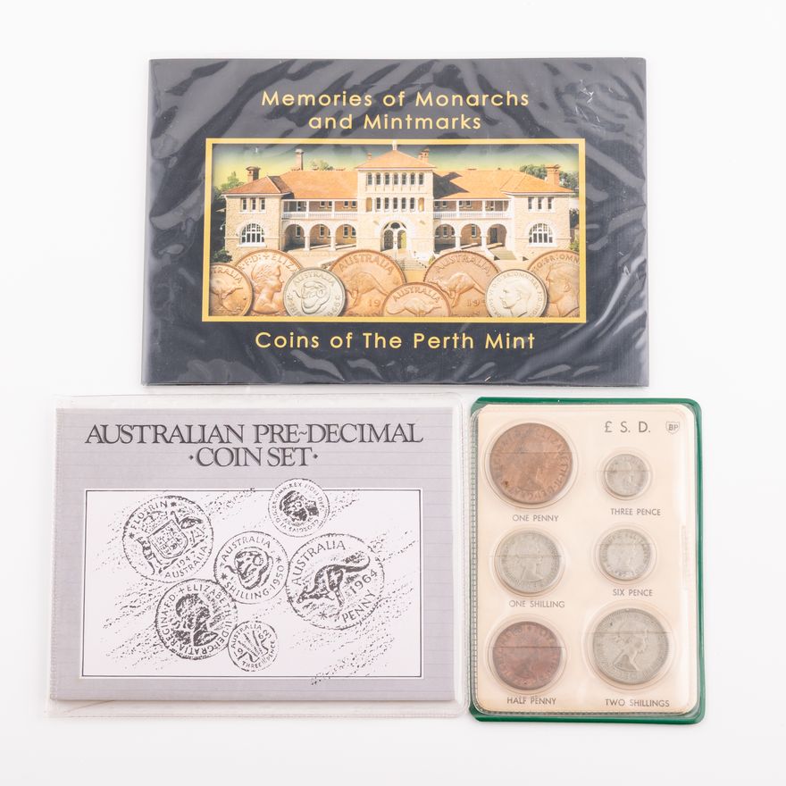 George V - Elizabeth II, BP Souvenir Wallet / Memories of Monarchs & Mintmarks, Halfpenny - Florin, 1953 - 1963,  G - aUNC