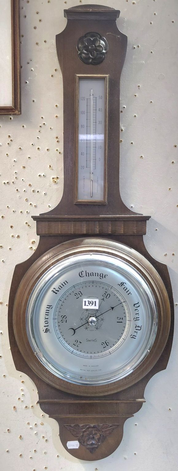 English Oak Cased Barometer