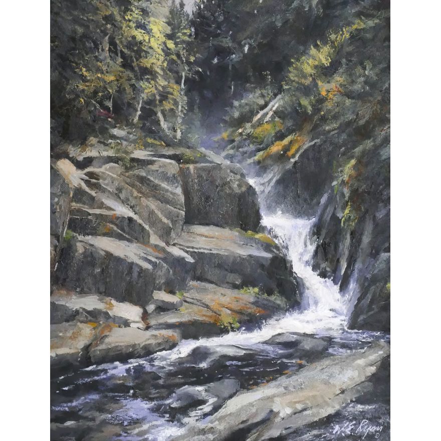 William E. Ryan ''Naked Grandeur'' (Nisqually River) Oil
