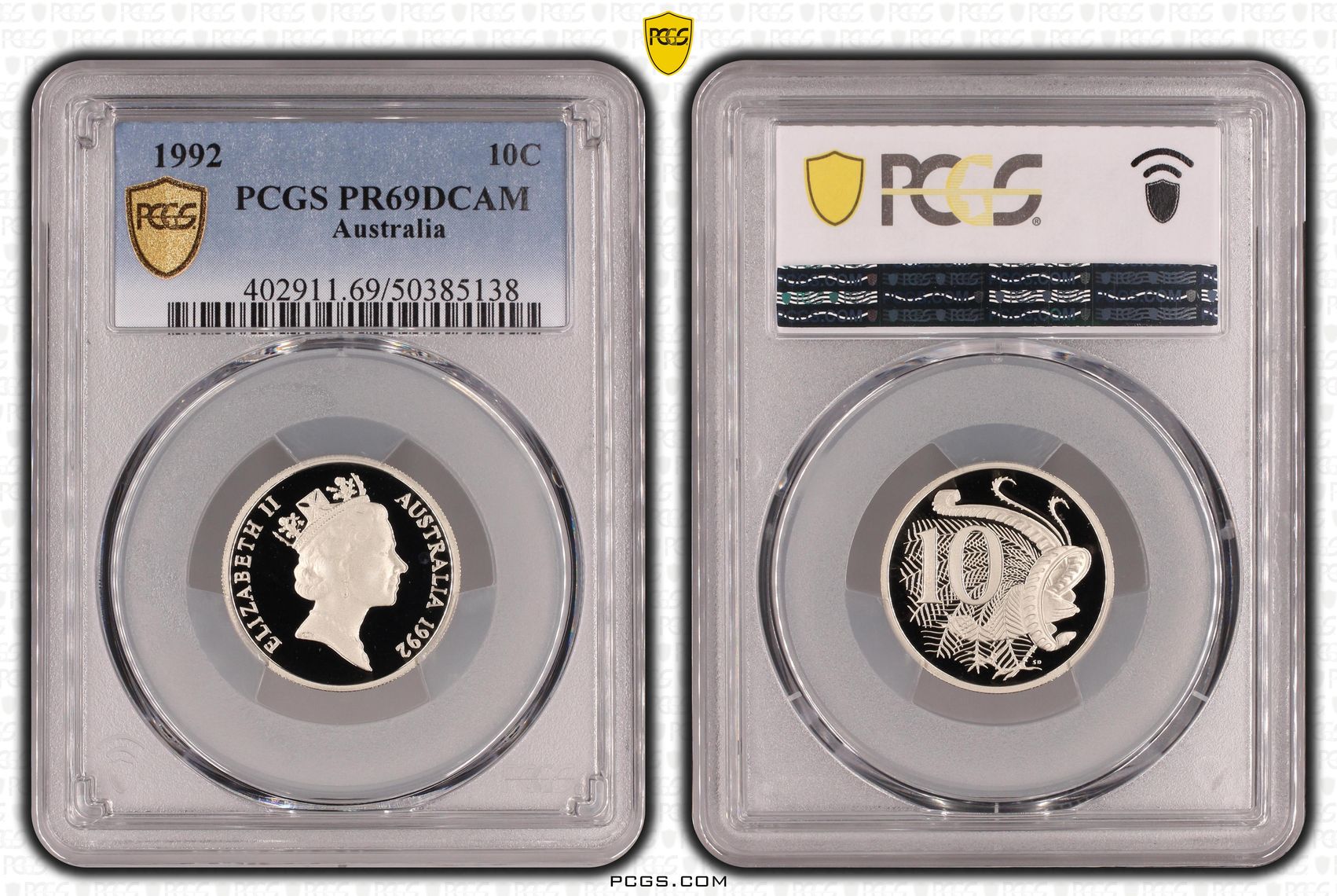 Ten Cent, 1992, Pcgs Pr69dcam