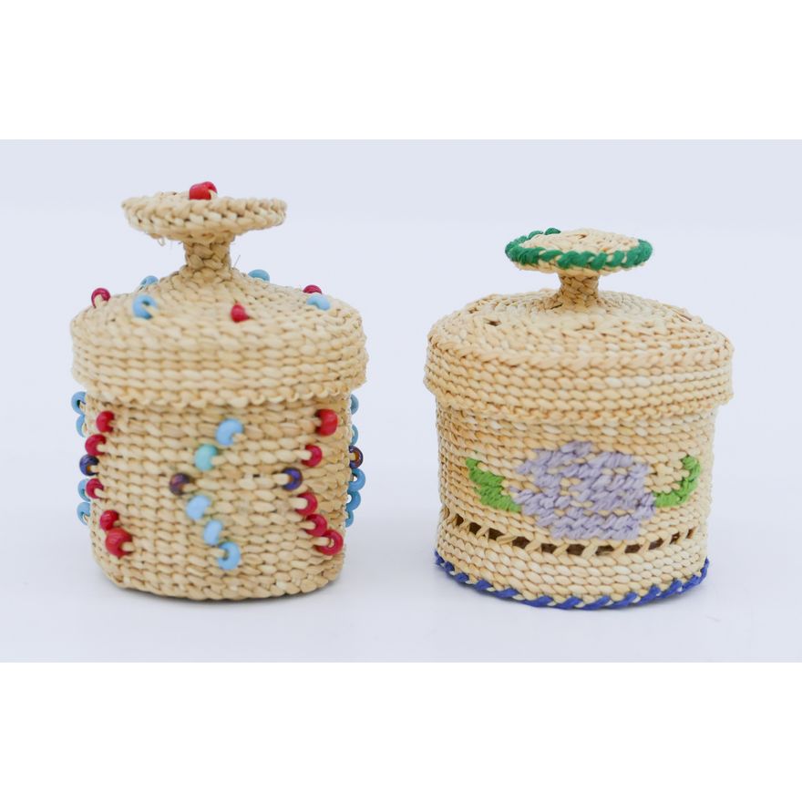 2pc Diane Douglas Willard Haida Miniature Baskets