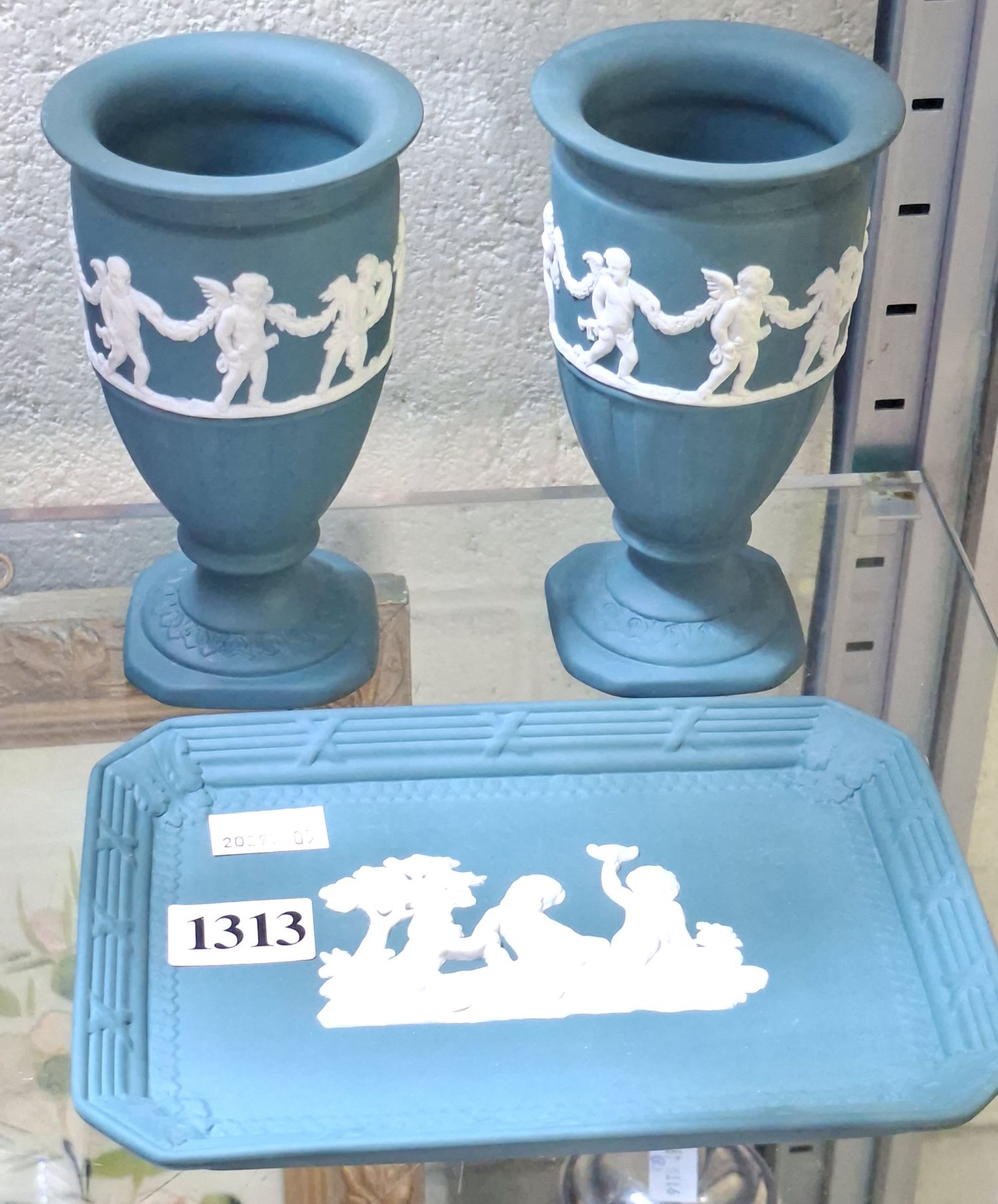 WEDGWOOD TEAL GREEN JASPERWARE