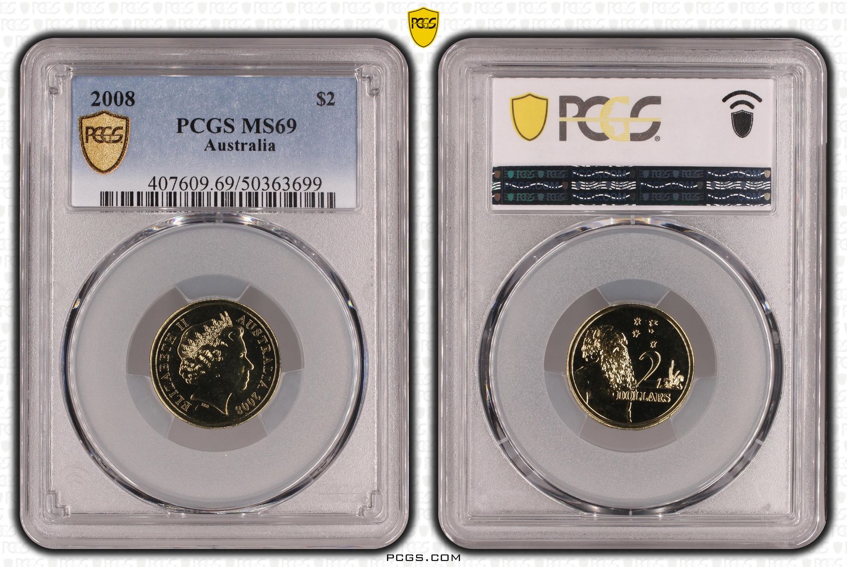 Two Dollar, 2008, PCGS MS69