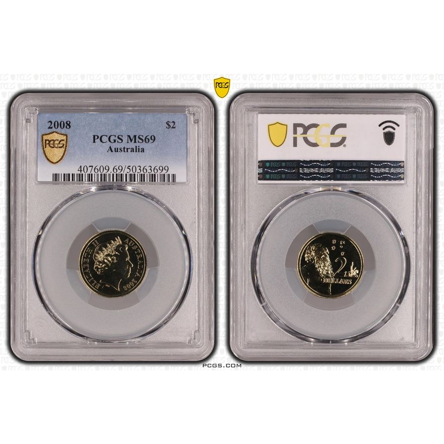 Two Dollar, 2008, PCGS MS69