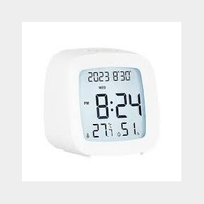 LPS Digital Calendar Back-Light LED Temperature Humidity Alarm Clock - White Bar 9900951378030- 51748/13602 AS B3 (S9)