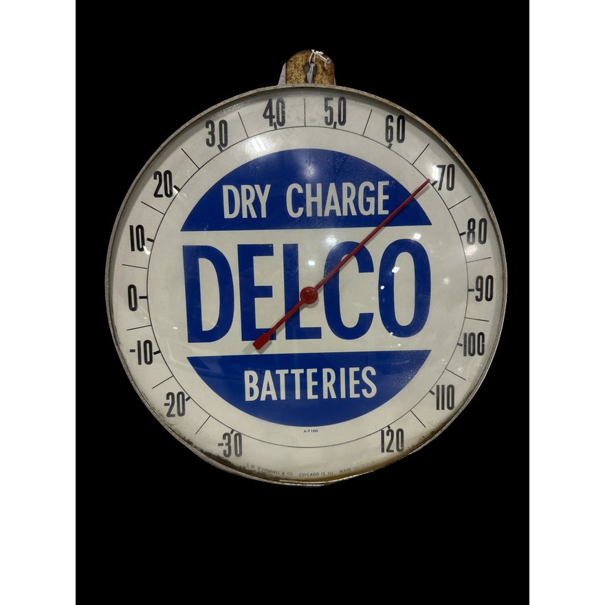 Dry Charge Delco Batteries O'Connell Thermometer