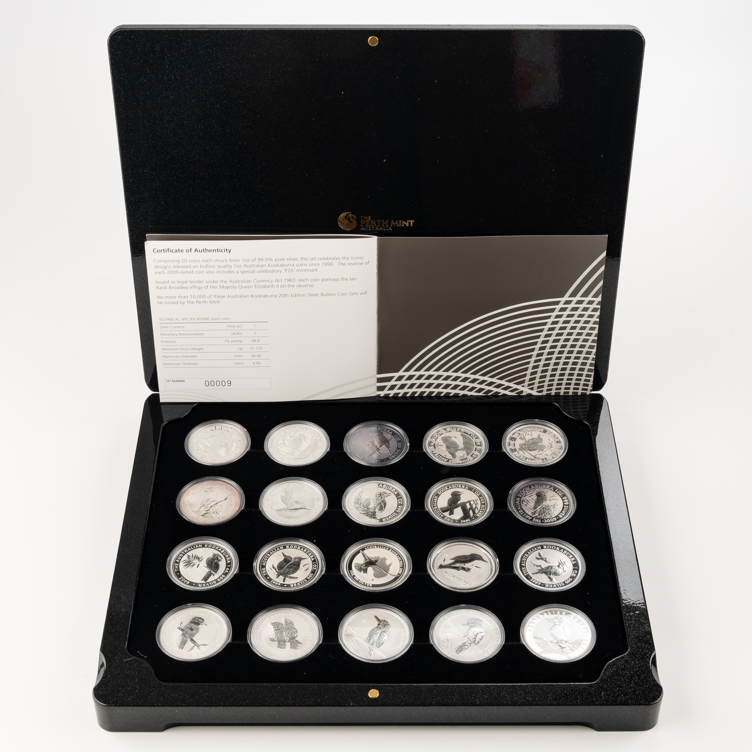 Elizabeth II, Perth Mint - 'Australian Kookaburra 20th Edition', One Dollar, 2009, FDC