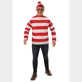 WHERE'S WALDO PLUS SIZED COSTUME ONE SIZE FITS MOST