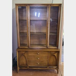 Mid Century Modern MCM Broyhill Brasilla Breakfront Deck and Base / Credenza Hutch