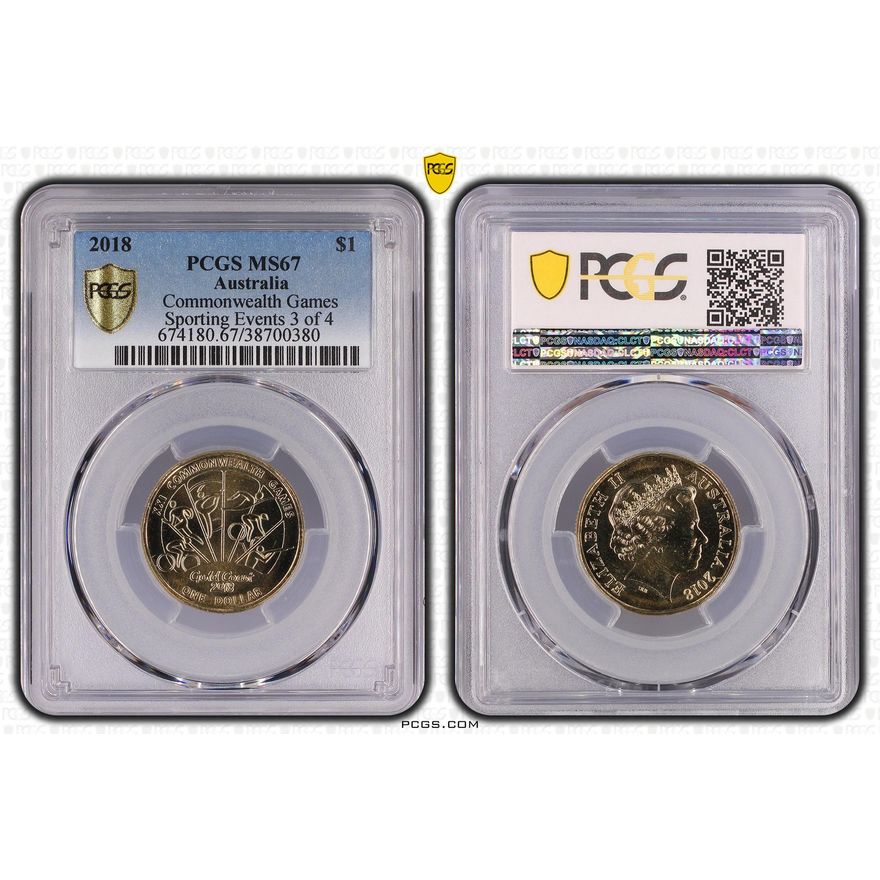 Commonwealth Games - Sporting Events 3 of 4, One Dollar, 2018, PCGS MS 67