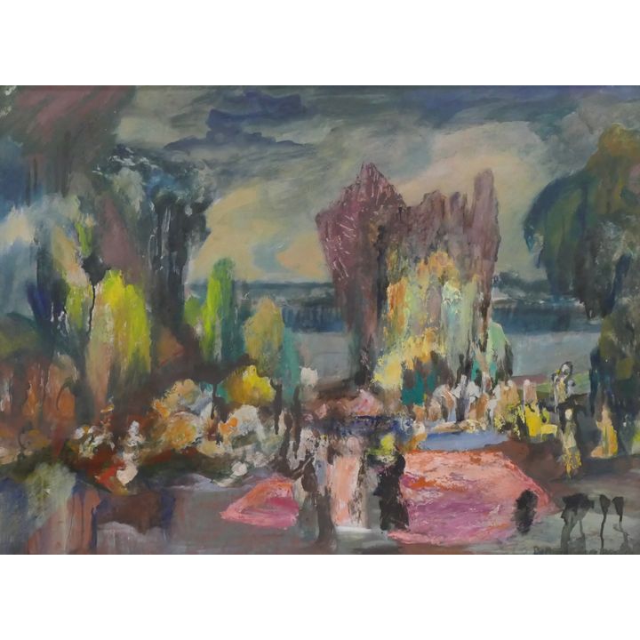 Bernard Geiser ''Pagent of Three Kings'' 1959-60 Oil