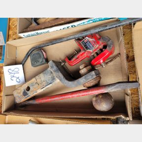 Receiver hitch and vintage Wizard Clamp on Vise