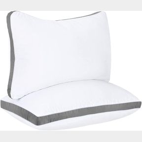 NEW QUEEN SIZE 2 PACK GUSSETED QUILTED PILLOW 615QTP**