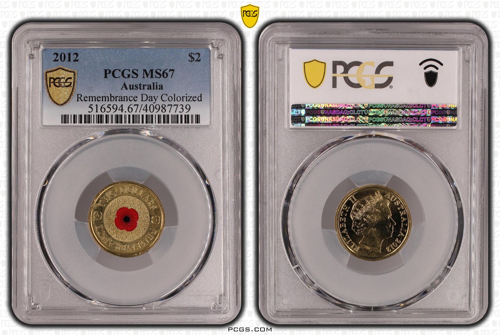 Elizabeth II, Two Dollar, 2012, MS67