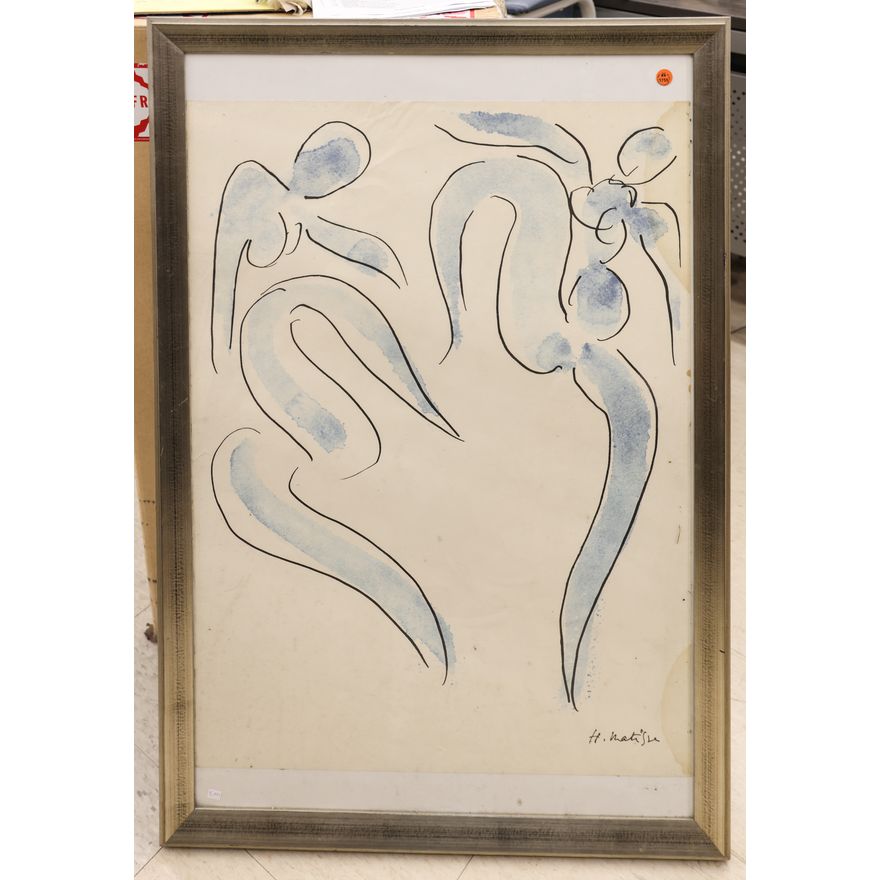 Vintage Matisse Large Lithograph Framed 39''x27''