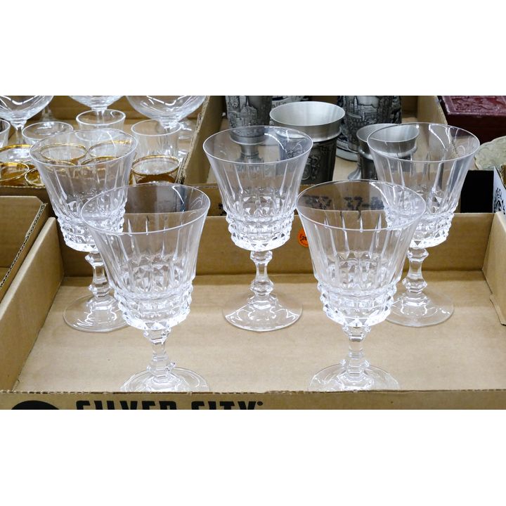 Box 5pc Cut Crystal Goblets