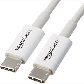 AMAZON BASICS FAST CHARGING USB-C TO USB-C CABLE, 480MBPS SPEED, USB-IF CERTIFIED, FOR FAST CHARGING APPLE IPHONE, IPAD, MACBOOK,