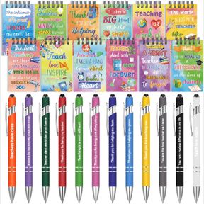 1 COUNT (PACK OF 24) 24 PCS FUNNY PENS NOTEPADS FOR TEACHER NURSE CHRISTIAN THEME APPRECIATION GIFTS BULK MOTIVATIONAL NEGATIVE IN