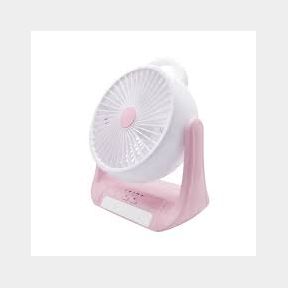 Multi-Colour Rechargeable Desktop Fan - Pink -- 51743/930 AS B1 (S5)