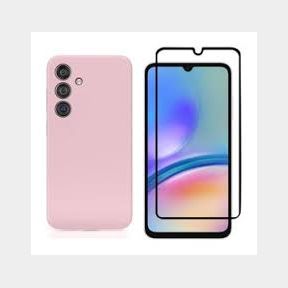 Silicone Phone Case Screen Protector Combo compatible with Samsung Galaxy A15 - Pink -|Bar 9902190496247 - 51745/15840