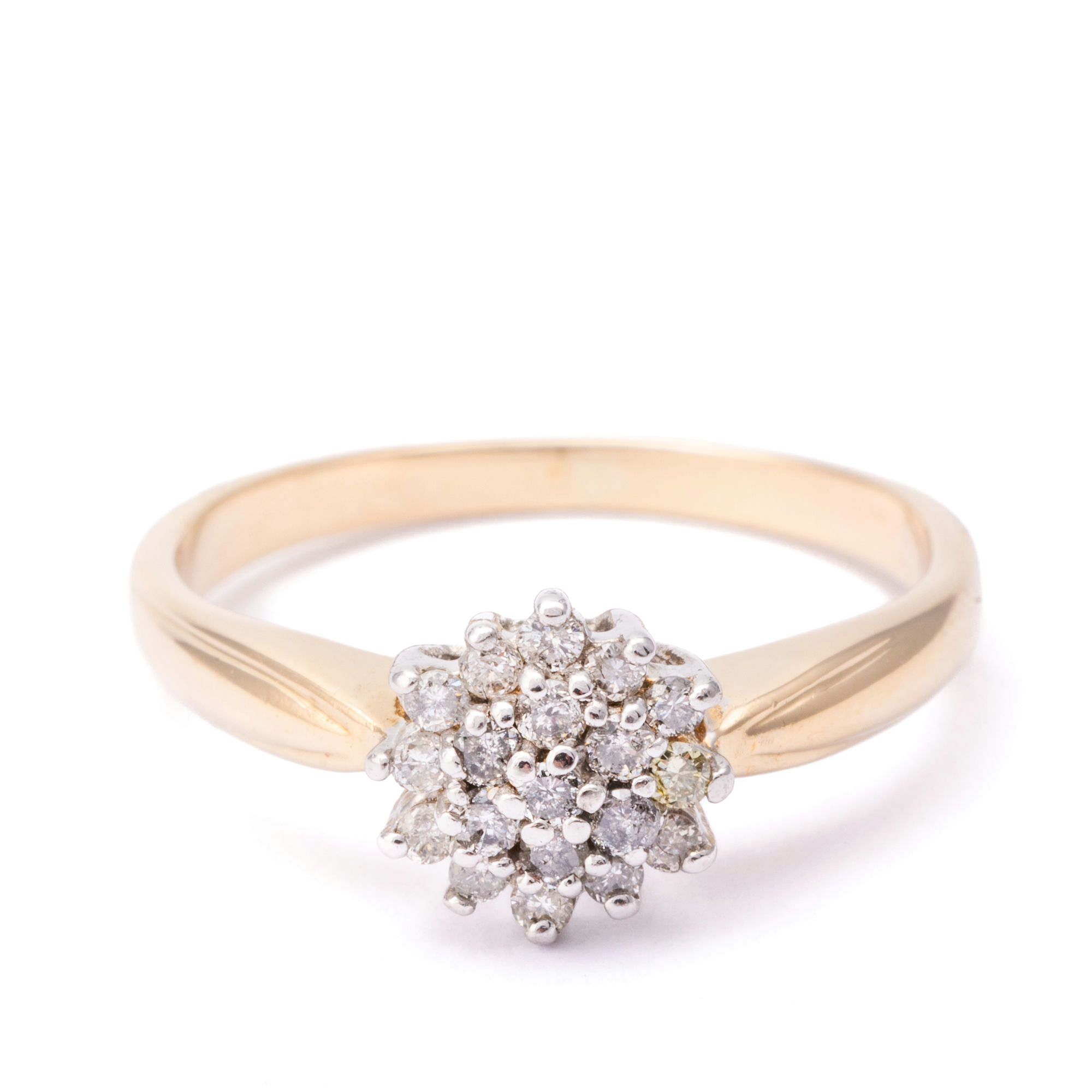 Diamond Cluster Ring 9ct Gold,