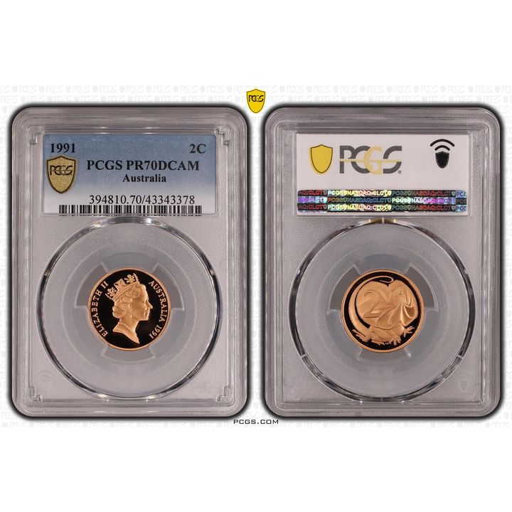 Elizabeth II, Two Cent, PR70DCAM , 1991 PCGS POP - 26/0