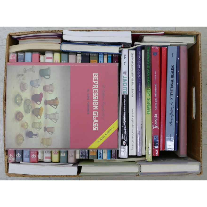 Box Depression Glass Collecting Books etc.