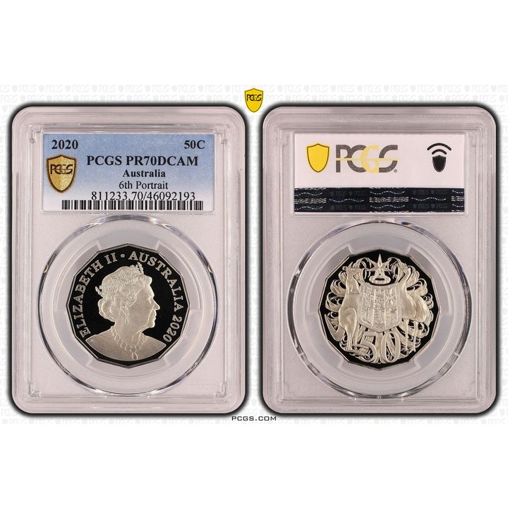 2020 Australia Fifty Cent, 50c 6th Portrait PCGS - PR70DCAM POP 49/0 -193