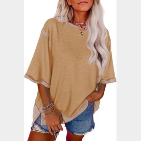 SHEWIN TSHIRTS SHIRTS FOR WOMEN CASUAL CREWNECK SUMMER TOPS LOOSE OVERSIZED SWEATSHIRT SHORT SLEEVE SHIRTS FOR WOMEN,(US 16-18) XL