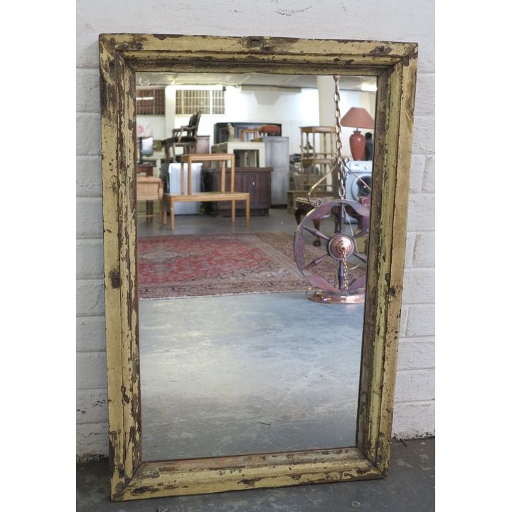 INDIAN PAINTED TEAK FRAMED MIRROR