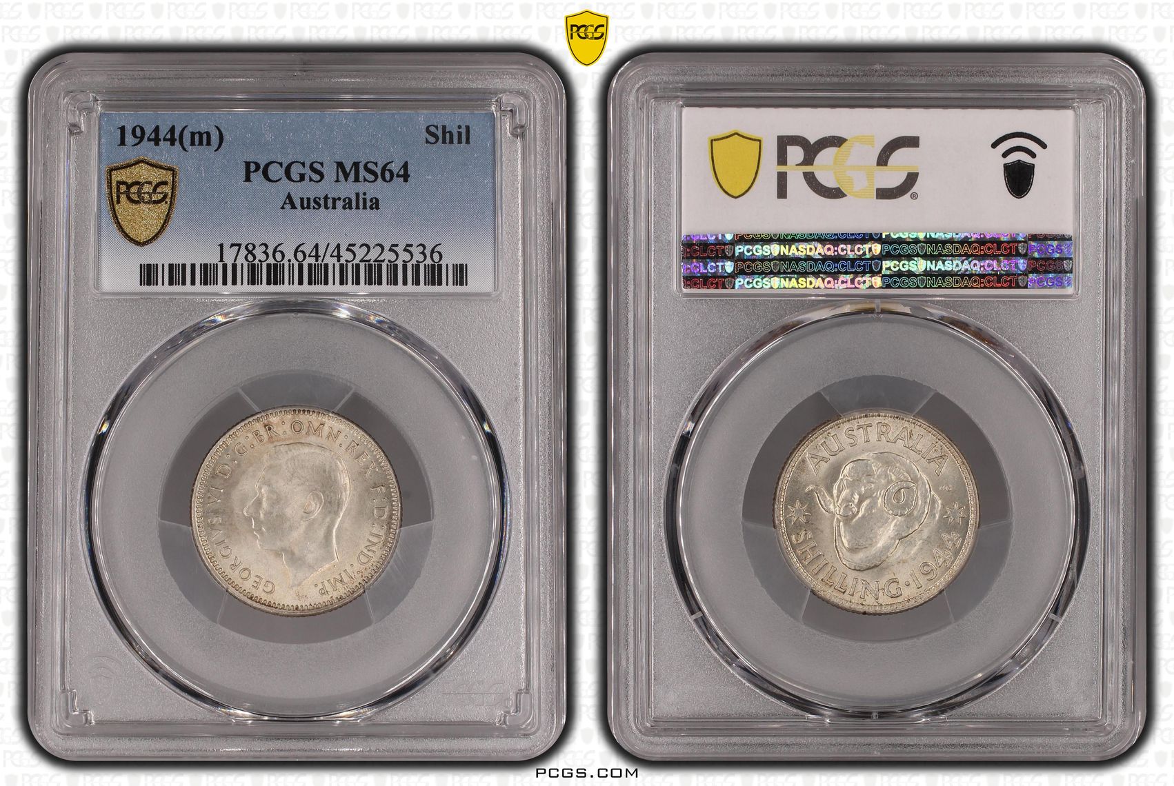 1944(m) Australia Shilling PCGS - MS64 -536