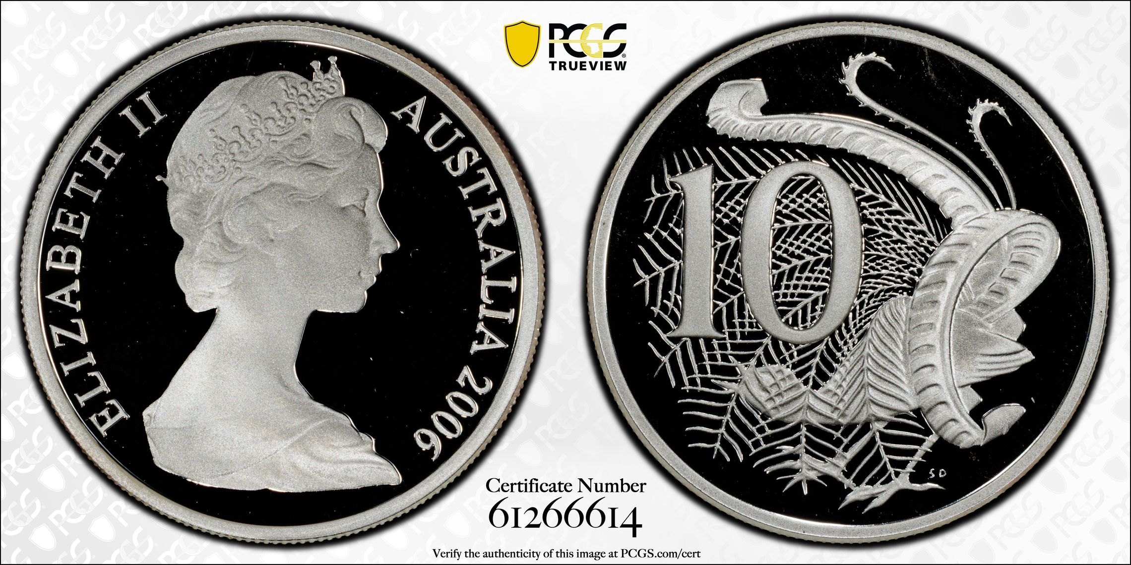 Young Bust Silver, Ten Cent, 2006, PCGS PR69DCAM